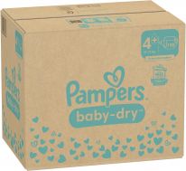 Pampers Baby Dry Gr.4+ Maxi Plus 10-15kg MonatsBox