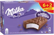 MDLZ DE Cooling Milka Schoko Snack 8x32g (6+2 Promo)