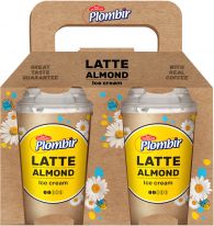 Plombir Latte Eiscreme im Becher 2 Stück 440ml