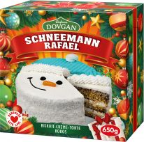 Weihnachtstorte Schneemann Kokos 650g