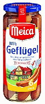 Meica 6 Geflügel Würstchen im Saitling 250g