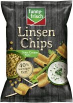 Funny Frisch Linsen Chips Sour Cream 90g, 12pcs