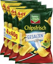 Funny Frisch Chipsfrisch gesalzen , Multipack 4 x 40g 160g