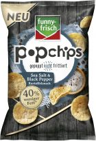 Funny Frisch Popchips Sea Salt & Black Pepper 80g