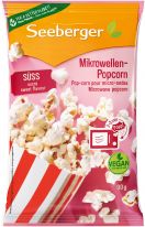 Seeberger Mikrowellen Popcorn süß Sonnenblumenöl 90g