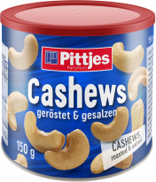 Pittjes Cashews mit Salz, 150g Dose