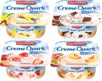 Ehrmann Cremequark Pfirsich-Maracuja/Stracciatella/Vanille/Erdbeer 150g, 12pcs