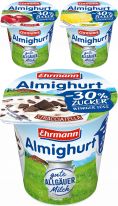 Ehrmann Almighurt -30% Zucker weniger süß 3 sort 150g, 20pcs