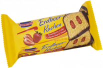 Kuchenmeister Erdbeer-Kuchen mit kakaohaltiger Fettglasur 400g