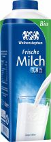 Müller Weihenstephan Frische Bio Milch 3,8% Fett Abs. 1000ml