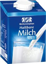 Müller Weihenstephan Haltbare Milch 1,5% Fett Abs. 500ml, 12pcs