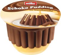 Müller Schoko-Pudding Mit Vanillasoße 450g