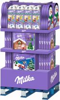 Mondelez Christmas - Milka Adventskalender Vielfalt 4 sort, Display, 76pcs