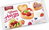 Coppenrath Feingebäck Wiener Tortelett Herzen 100g, Display, 56pcs