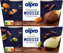 Alpro Frische-Desserts Mousses 2 sort, 8pcs