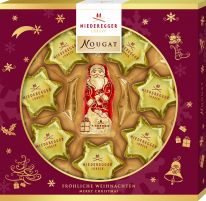 Niederegger Christmas Nougat Weihnachtssterne mit Nougat Weihnachtsmann 100g