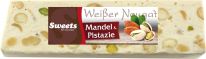 Sweets for my sweet Weißer Nougat Riegel mit Pistazien und Mandeln im Schlauchbeutel 150g