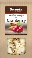 Sweets for my sweet Weißer Nougat Stücke Cranberry 100g