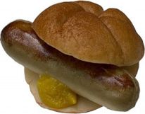 Odenwälder Marzipan Bratwurst im Brötchen 85g