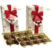 DELL Gift Wrapped Ballotin Filled Hearts Valentine White 200g