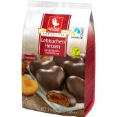 Lambertz Christmas Weiss Gefüllte Lebkuchen-Herzen Zartbitter 150g