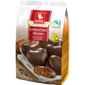 Lambertz Christmas Weiss Lebkuchen-Herzen Zartbitter 150g
