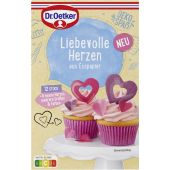 Dr.Oetker Backzutaten - Kuchen Deko Liebevolle Herzen, Esspapier 7g