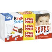 Ferrero Limited Kinder Schokolade 8er x 4 Sparpreis 400g