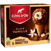 Cote D'Or Ball Top Cones Vanille 4x74.5g