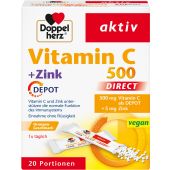 Doppelherz Vitamin C 500 + Zink + D3 Depot direct 20 Portionen