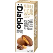 :Diablo No Added Sugar Cocoa Cookies with Peanut filling and half coated Milk Chocolate 110g