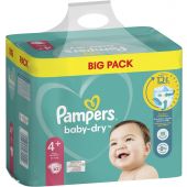 Pampers Baby Dry Gr.4+ Maxi Plus 10-15kg Big Pack 62pcs
