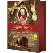 Reber Christmas - Dark Chocolate 6er Barock Packung mit Weihnachtsaufleger 120g
