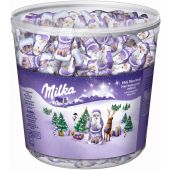Mondelez Christmas - Milka Mini Weihnachtsmänner 1540g Klarsichtdose