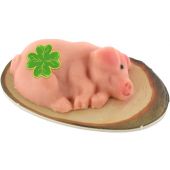Odenwälder Marzipan Christmas Schwein liegend auf Minibrett i.c. Amordisplay 40g