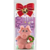 Odenwälder Marzipan Christmas Schwein Dick mit Geld im Beutel 60g