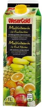 WeserGold Multivitamin 12-Fruchtnektar 1000ml