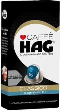 Hag Decaffeinato 10 Capsule In Alluminio Compatibili Nespresso 52g