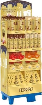 Ferrero Christmas Dekorieren & Geschenke mit 8 Pralinen Saison-Artikeln, Display, 164pcs