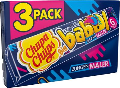 Chupa Chups Big Babol Bubble Gum Zungenmaler Multipack 3x27.6g