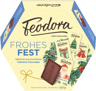 Feodora Christmas Weihnachts-Täfelchen Vollmilch-Hochfein 225g
