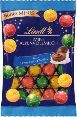 Lindt Christmas - Mini-Kugeln, Beutel, Alpenmilch, 100g