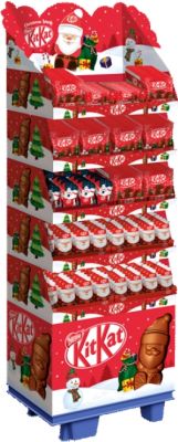 Nestle Christmas Kitkat 5 sort, Display, 312pcs
