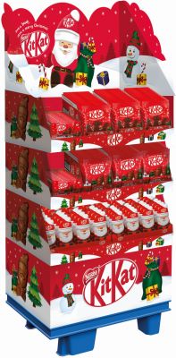 Nestle Christmas Kitkat 4 sort, Display, 194pcs