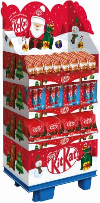 Nestle Christmas Kitkat 3 sort, Display 196pcs