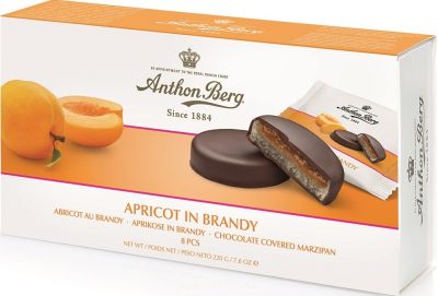 Anthon Berg Frucht in Marzipan - Apricot in Brandy, 220g