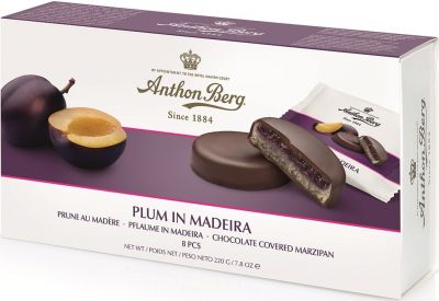 Anthon Berg Frucht in Marzipan - Plum in Madeira, 220g