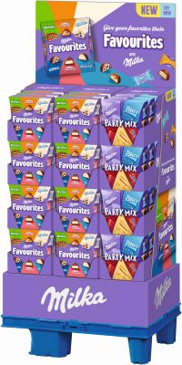 MDLZ DE Milka Favourites/Party Mix 158-159g, Display, 96pcs