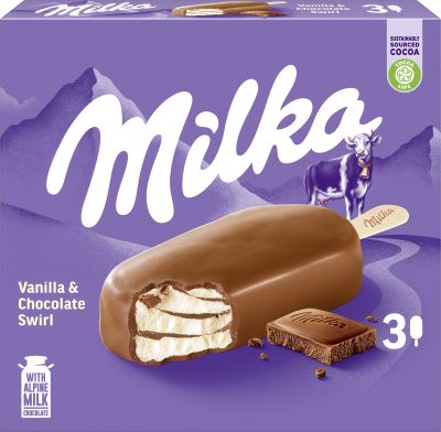 Mondelez Milka Vanilla & Chocolate Swirl 3x90ml