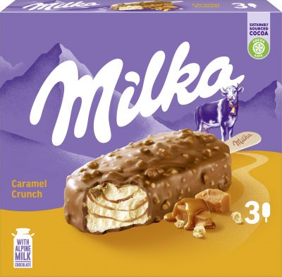 Mondelez Milka Caramel Crunch Stick 3x90ml